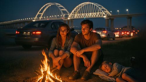 На Крымском мосту выдалась странная ночь На Крымском мосту выдалась странная ночь